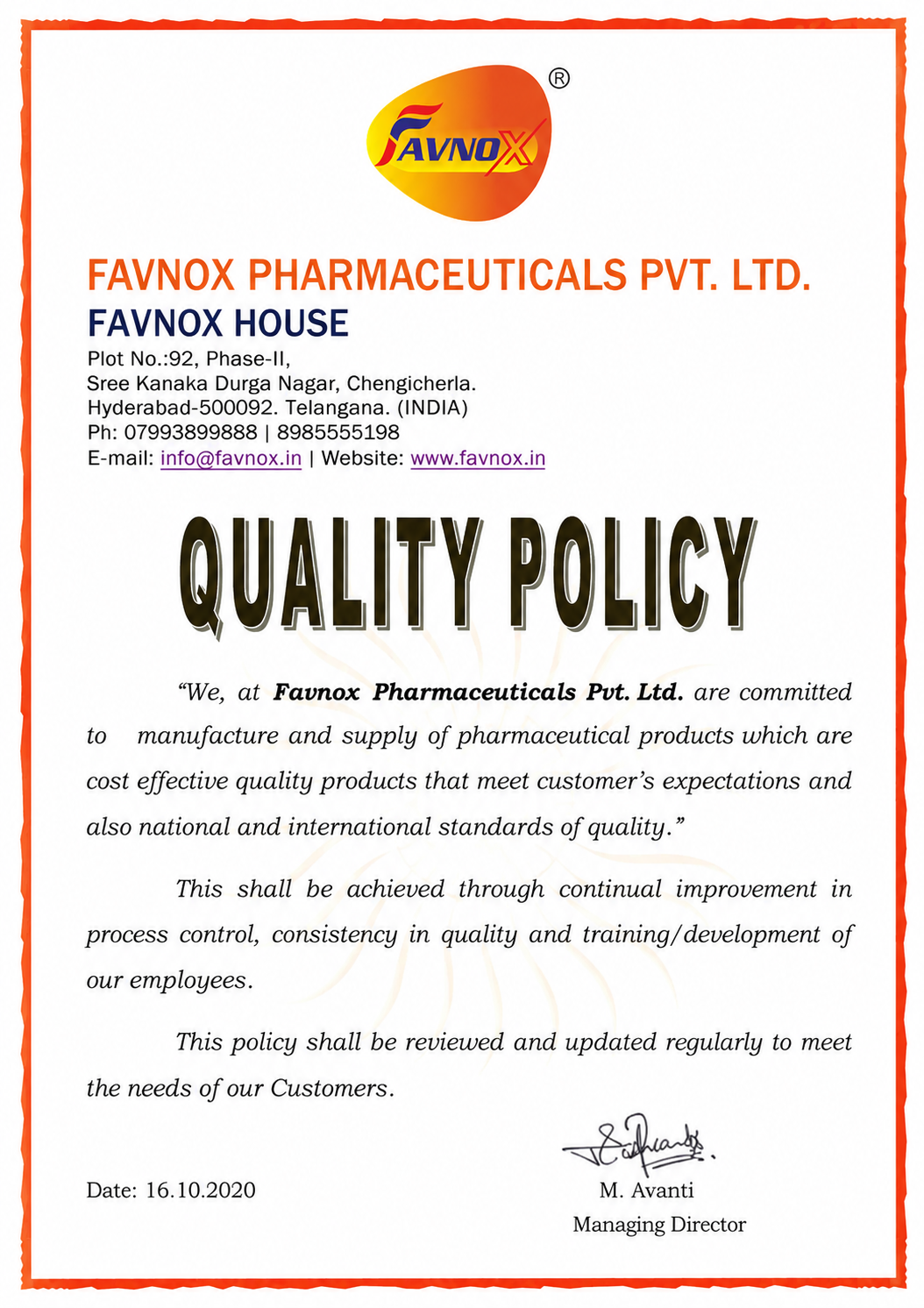 Quality Policy
